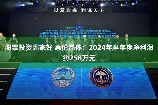 股票投资哪家好 惠伦晶体：2024年半年度净利润约258万元