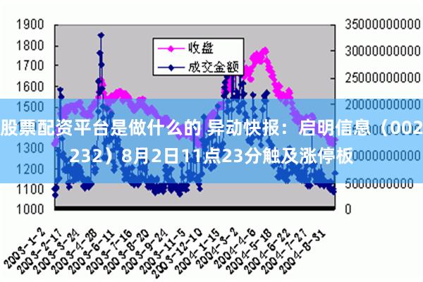 股票配资平台是做什么的 异动快报：启明信息（002232）8月2日11点23分触及涨停板