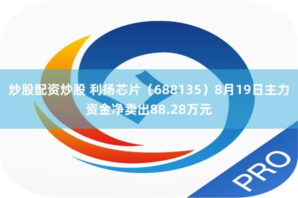 炒股配资炒股 利扬芯片（688135）8月19日主力资金净卖出88.28万元