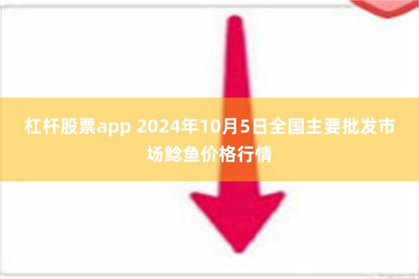 杠杆股票app 2024年10月5日全国主要批发市场鲶鱼价格行情