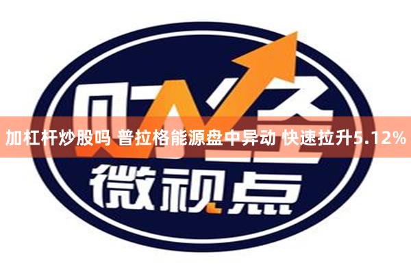 加杠杆炒股吗 普拉格能源盘中异动 快速拉升5.12%