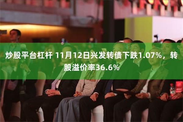 炒股平台杠杆 11月12日兴发转债下跌1.07%，转股溢价率36.6%