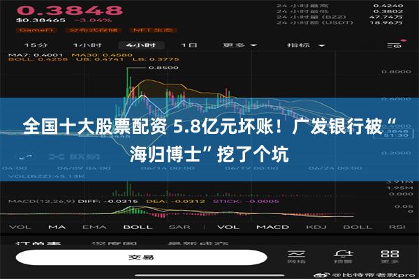 全国十大股票配资 5.8亿元坏账！广发银行被“海归博士”挖了个坑