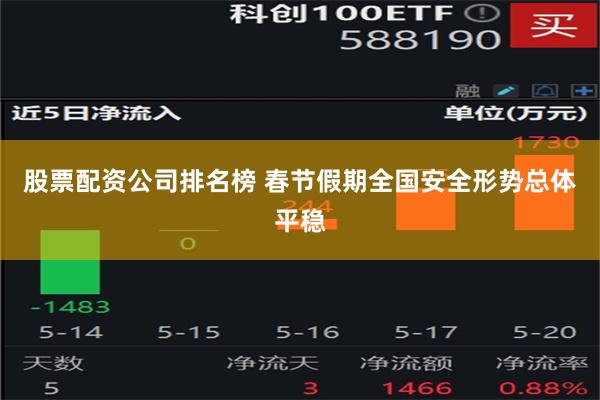 股票配资公司排名榜 春节假期全国安全形势总体平稳